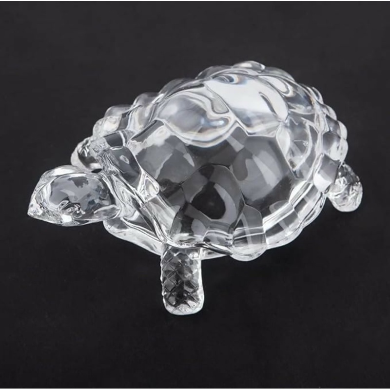 Crystal Glass Turtle Figurine Feng Shui vastu Crystal Glass Turtle Crystal Tortoise Crystal kachua