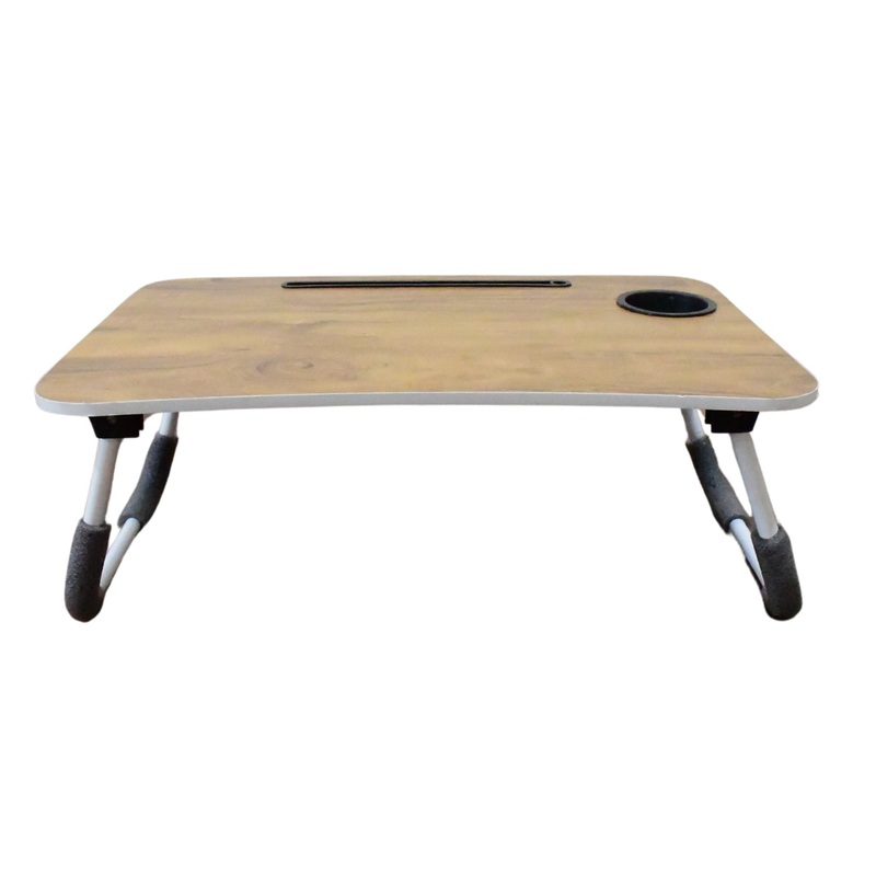 Multi-Purpose Laptop Desk for Study and Reading with Foldable, Cupholder & Drawer (1 Pc / Mix Plain Design / 5838 Cm)