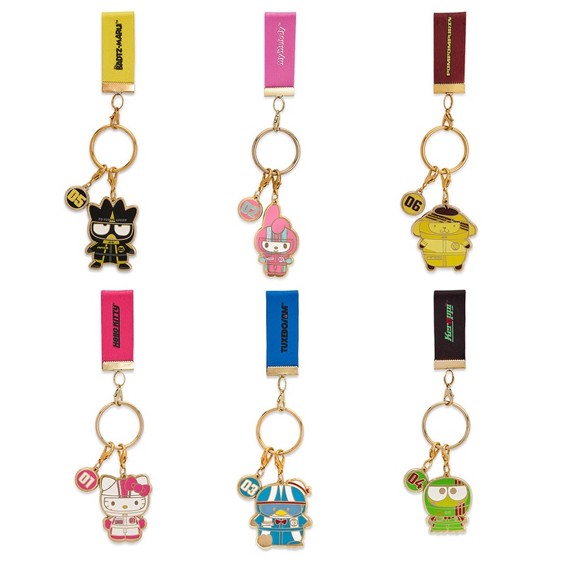 Hello Kitty and Friends Tokyo Speed Enamel Keychains