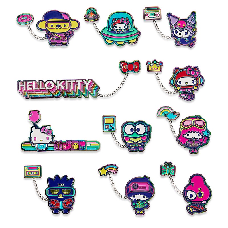 Hello Kitty and Friends Arcade 1.5 Pixel Interactive Enamel Pin Series