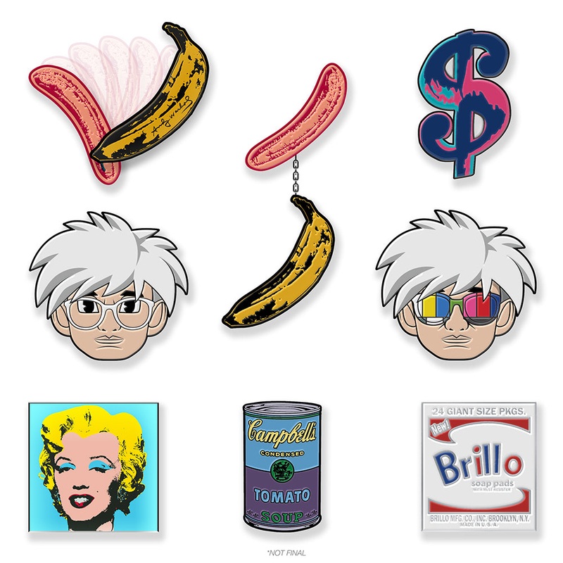 Andy Warhol Deluxe Enamel Pins by