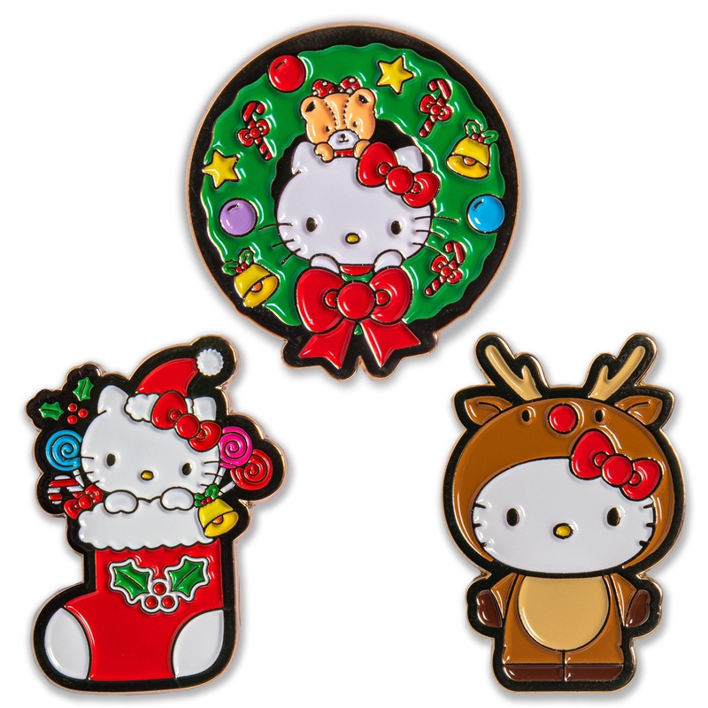 Hello Kitty Holiday 1.5 Enamel Pin Set