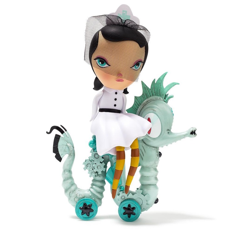 Lucy Curious Dark Harbor 7 Art Figure by Kathie Olivas – White Edition (Limited Edition of 200)