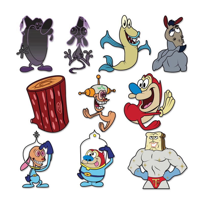 Ren & Stimpy 2 Enamel Pins by