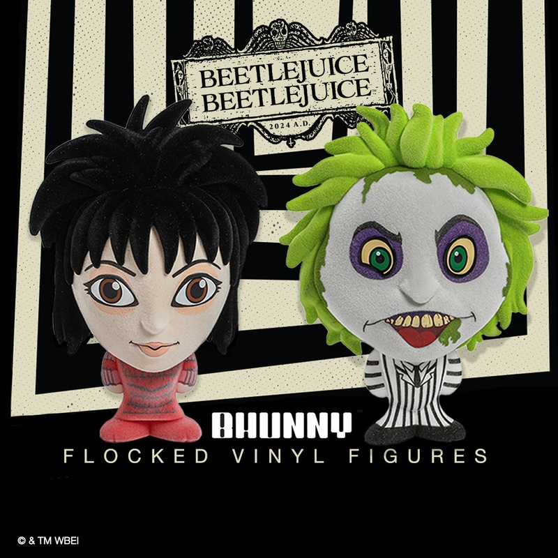 Beetlejuice Beetlejuice – Lydia Deetz & Beetlejuice Bhunny 4 Flocked Vinyl Figures Bundle