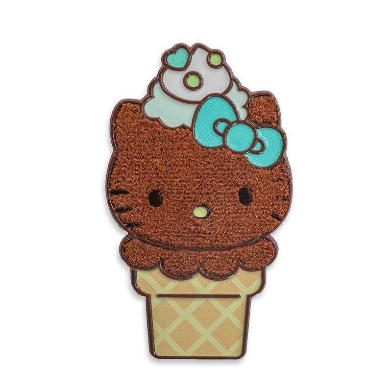 2025 CON EXCLUSIVE: Hello Kitty Ice Cream Cone Pin – Flocked Chocolate with Mint Edition (Limited Edition of 300) (PRE-ORDER)
