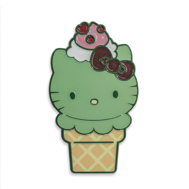 2025 CON EXCLUSIVE: Hello Kitty Ice Cream Pin – Glow-in-the-Dark Matcha with Chocolate Edition (Limited Edition of 300) (PRE-ORDER)