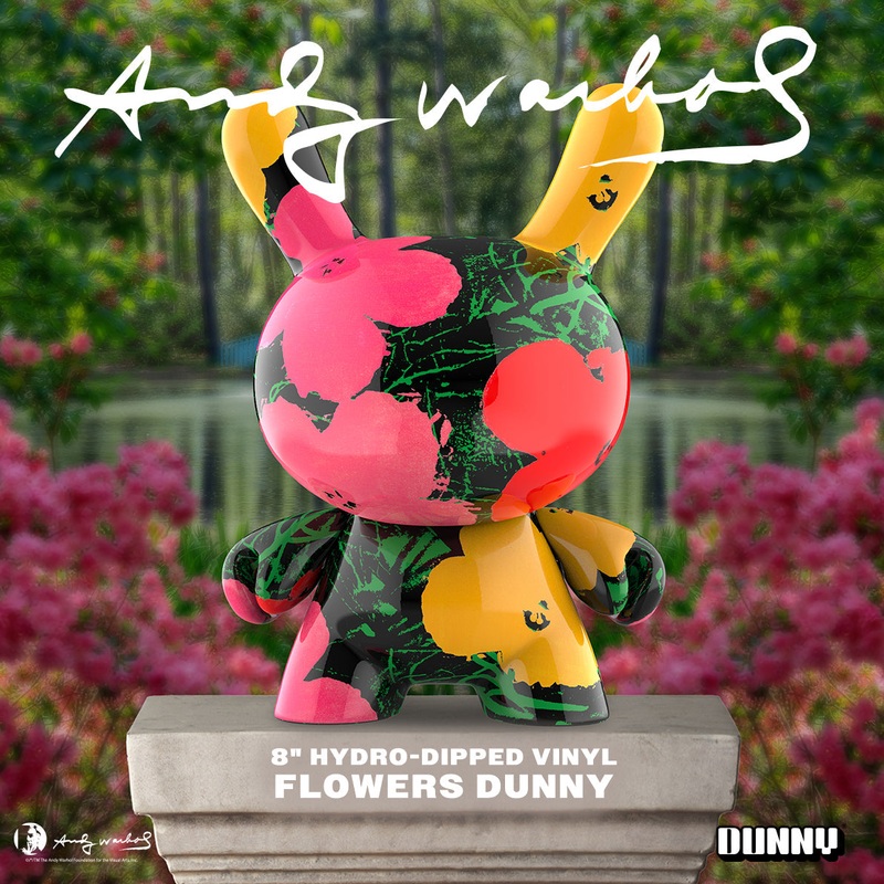 Andy Warhol 8 Masterpiece Flowers Hydro-Dipped Vinyl Dunny Art Figure (LIMITED EDITION) (PRE-ORDER)