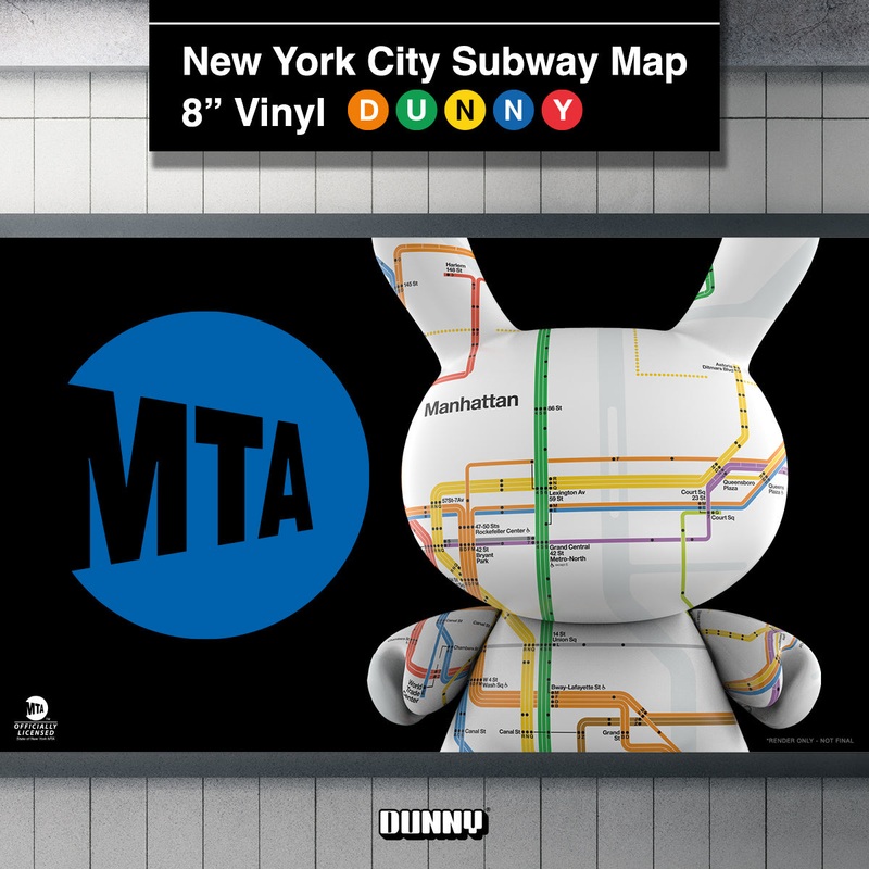 Metropolitan Transportation Authority x  – MTA New York City Subway Map Dunny 8 Vinyl Art Figure (PRE-ORDER)