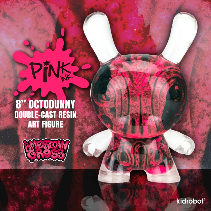 Pink Ink G.I.D. OctoDunny 8 Double-Cast Resin Art Figure by American Gross – Limited Edition of 100 (.com Exclusive) (PRE-ORDER)