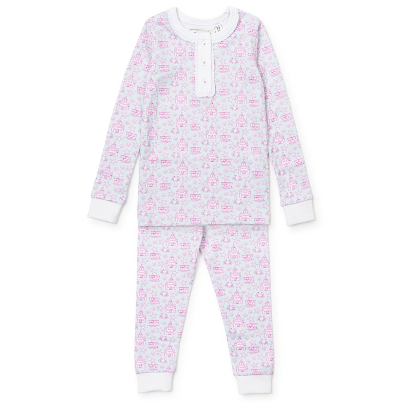 Alden Girls’ Pajama Pant Set – Sandcastles Pink