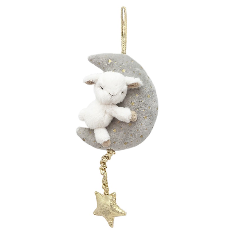 Plush Lamb And Moon Musical Mobile
