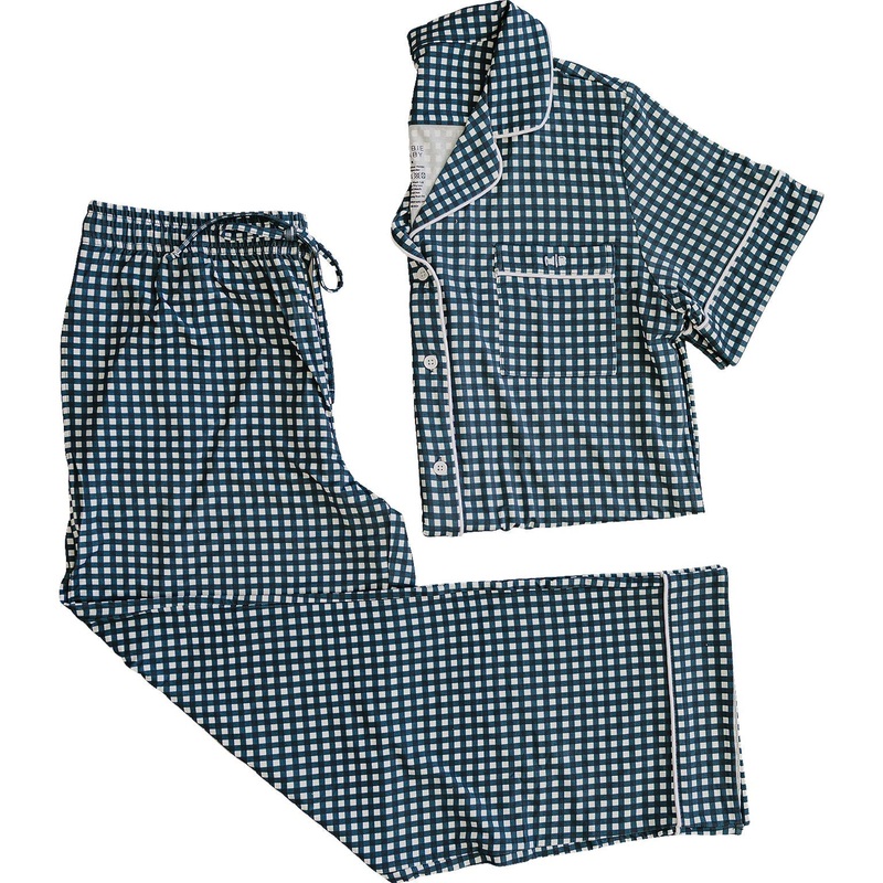 Women’s Navy Gingham Pajama Set