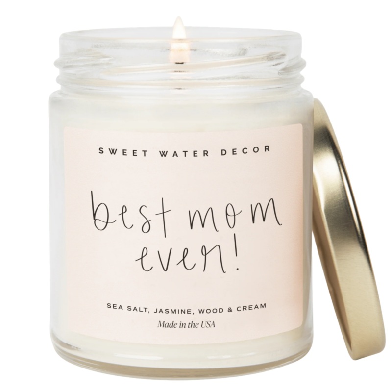 Best Mom Ever! Soy Candle – Clear Jar – 9 oz (Spa Day)