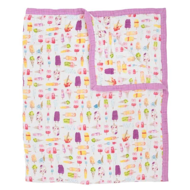 Cotton Muslin Quilted Throw – Brain Freeze