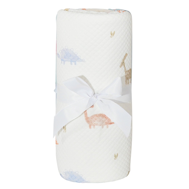 Dinosaur Pattern Printed Knit Blanket