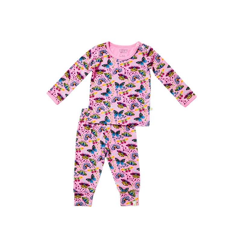 Long Sleeve Pajama Set – Butterflies