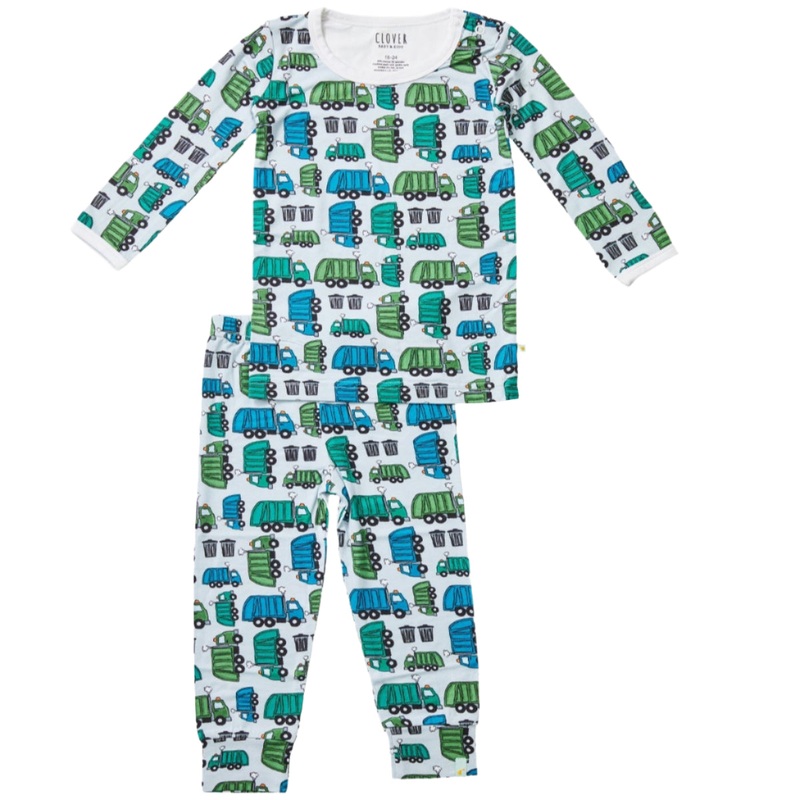 Long Sleeve Pajama Set – Garbage Trucks