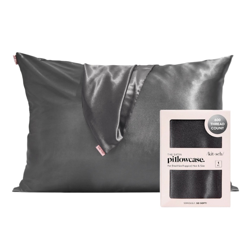 Satin Pillowcase – Charcoal Grey