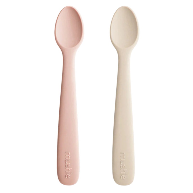Silicone Feeding Spoons 2-Pack – Blush/Shifting Sands