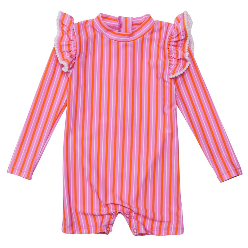 Stripy Sunset Sustainable LS Sunsuit