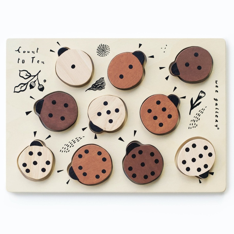 Wooden Tray Puzzle – Count to 10 Ladybugs