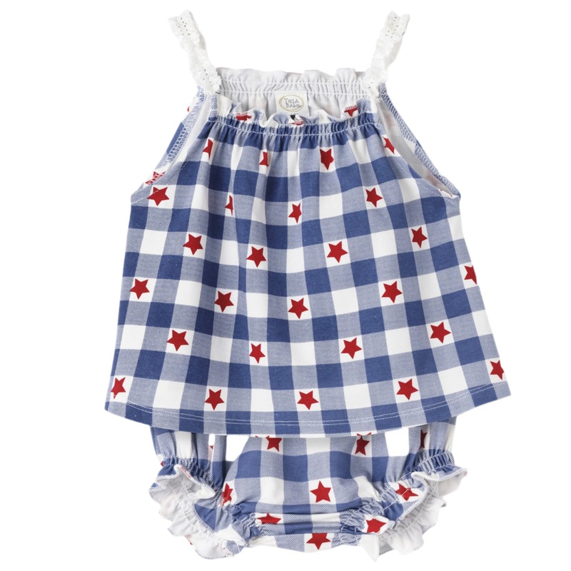 Americana Bamboo Top & Bloomers Set