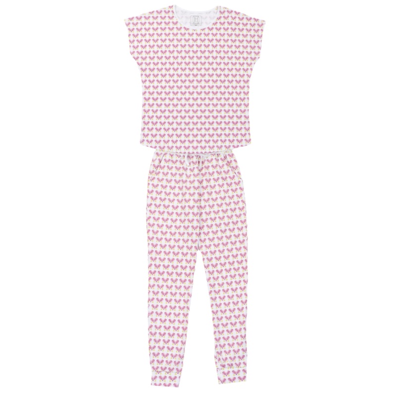 Melanie Women’s Pajama Jogger Pant Set – Pickleball Pink