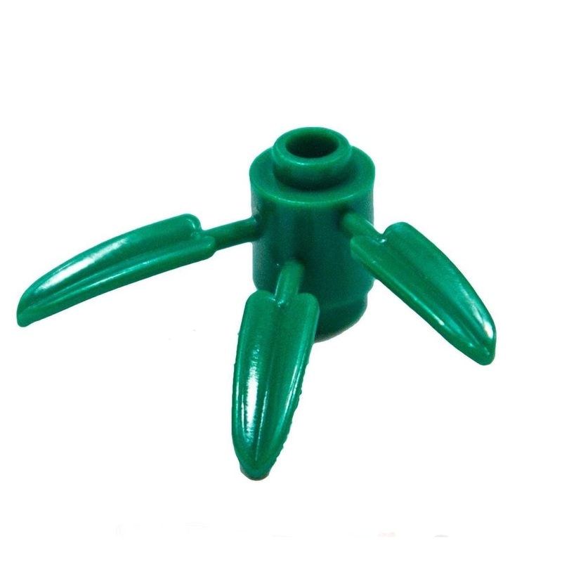 Minifig Bamboo Three Leaf Green (20 Pieces)