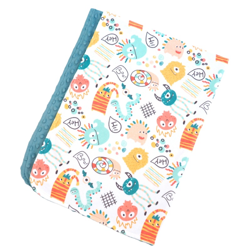 Baby & Toddler Minky Blanket – Monster Party
