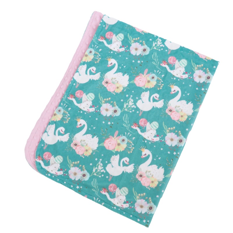 Baby & Toddler Minky Blanket – Swans