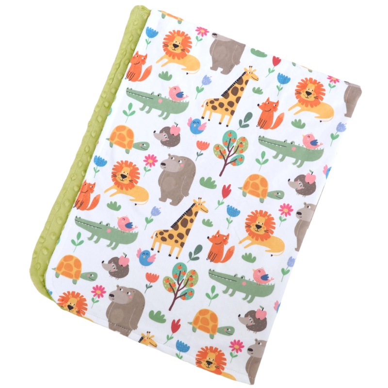 Baby & Toddler Minky Blanket – Zoo Party