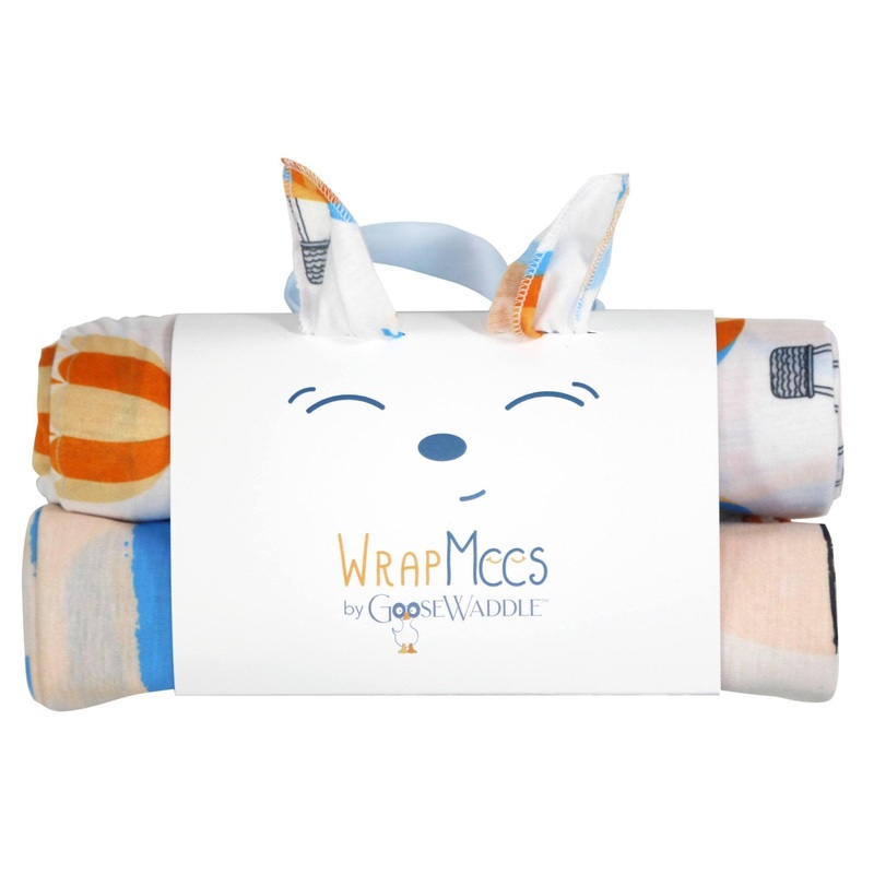 Bear and Hot Air Balloons 2 Pack Receiving Blankets