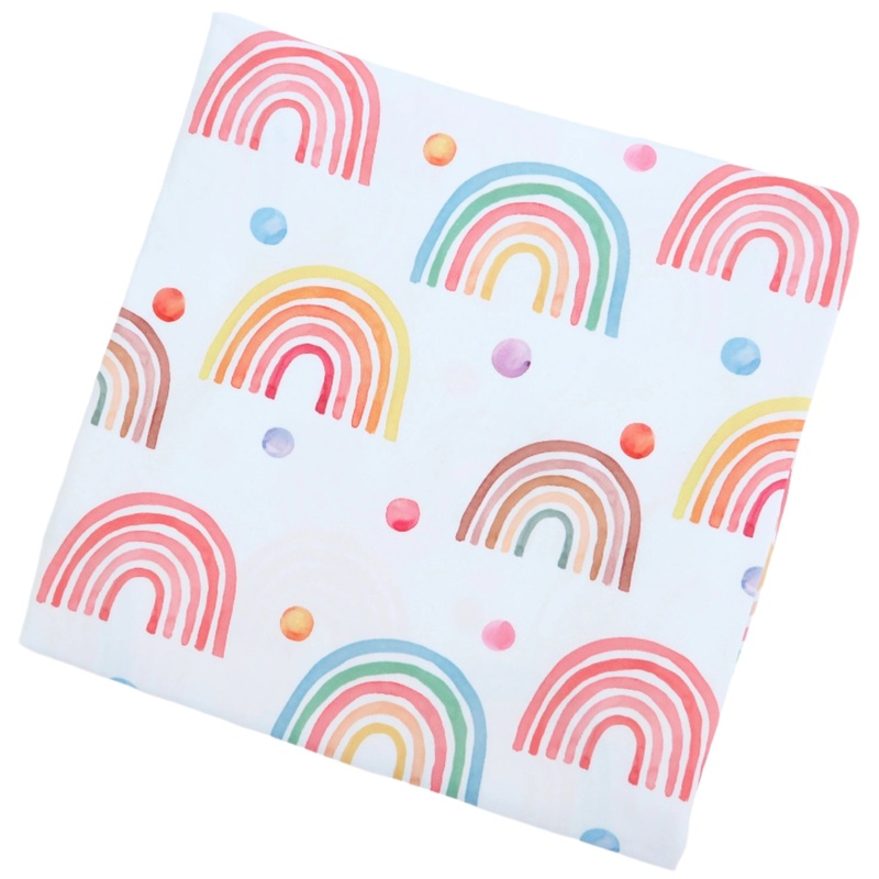 Buttery Soft and Stretchy Swaddle Blanket – Rainbow