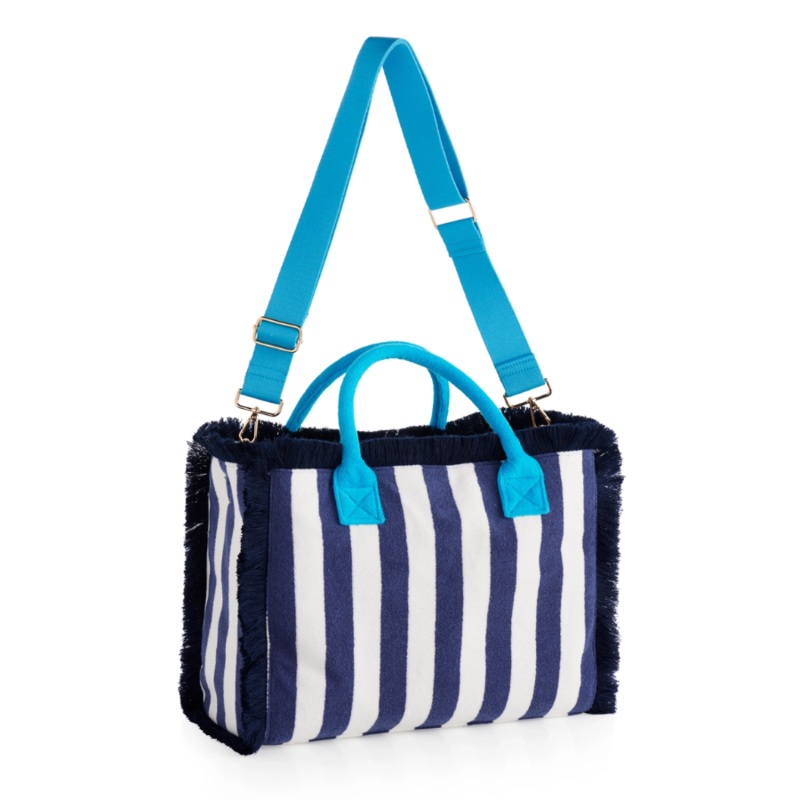 Cabana Stripe Tote – Navy