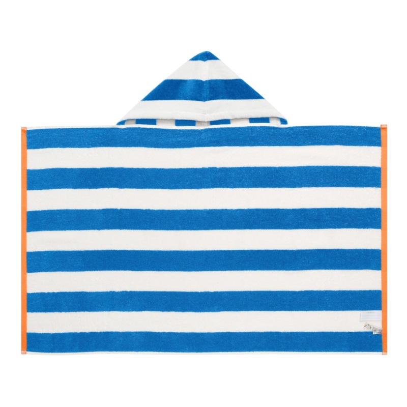 Kids Blueberry White Stripe Hoodie Towel