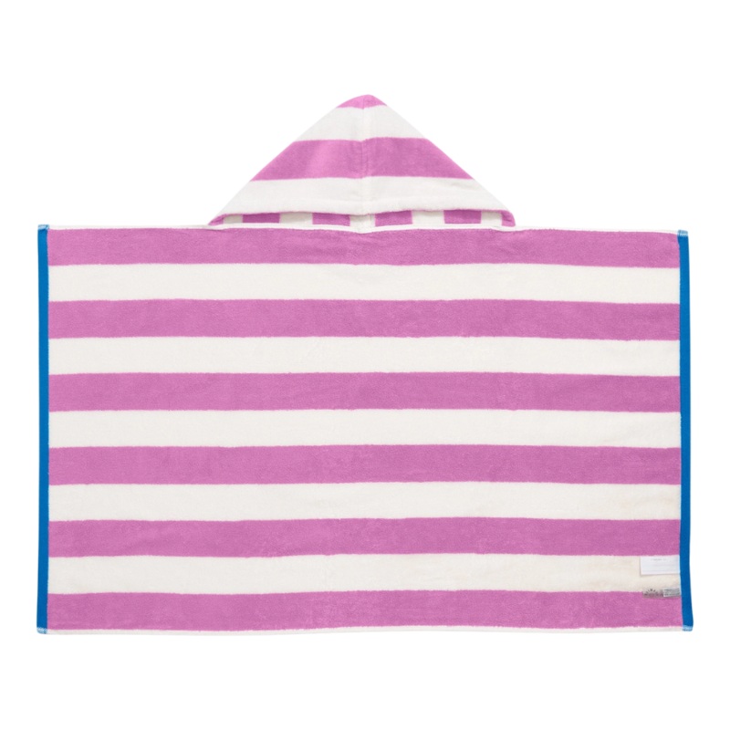 Kids Lilac White Stripe Hoodie Towel