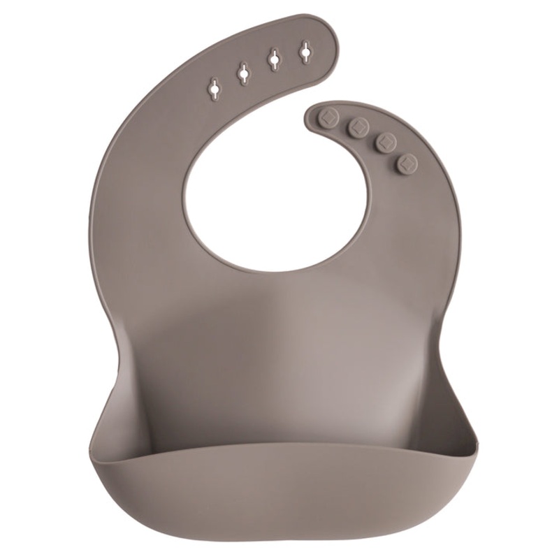 Silicone Baby Bib – Dove Gray