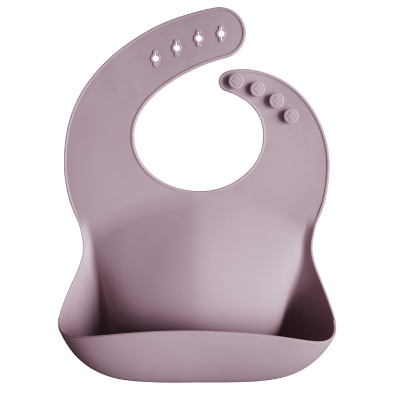 Silicone Baby Bib – Pale Mauve
