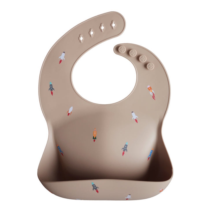 Silicone Baby Bib – Rocket Ship