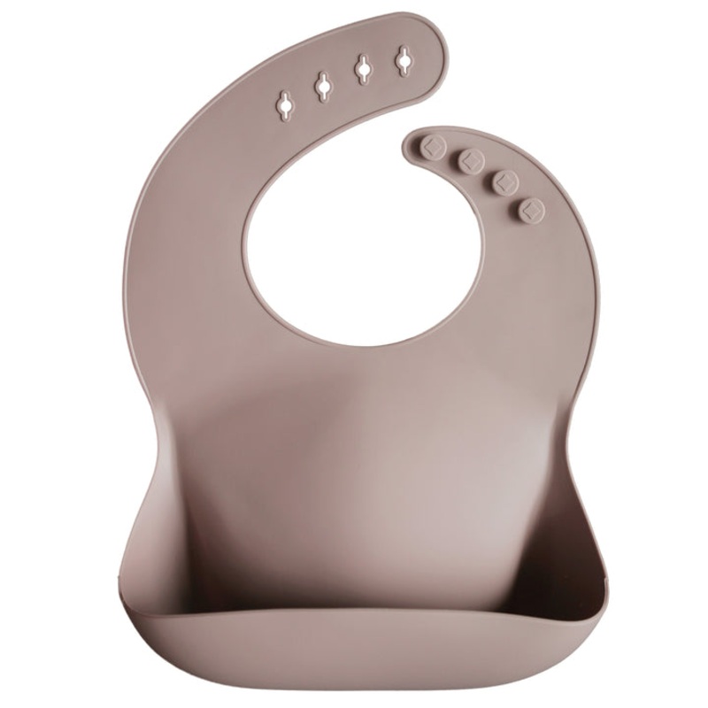 Silicone Baby Bib – Warm Taupe