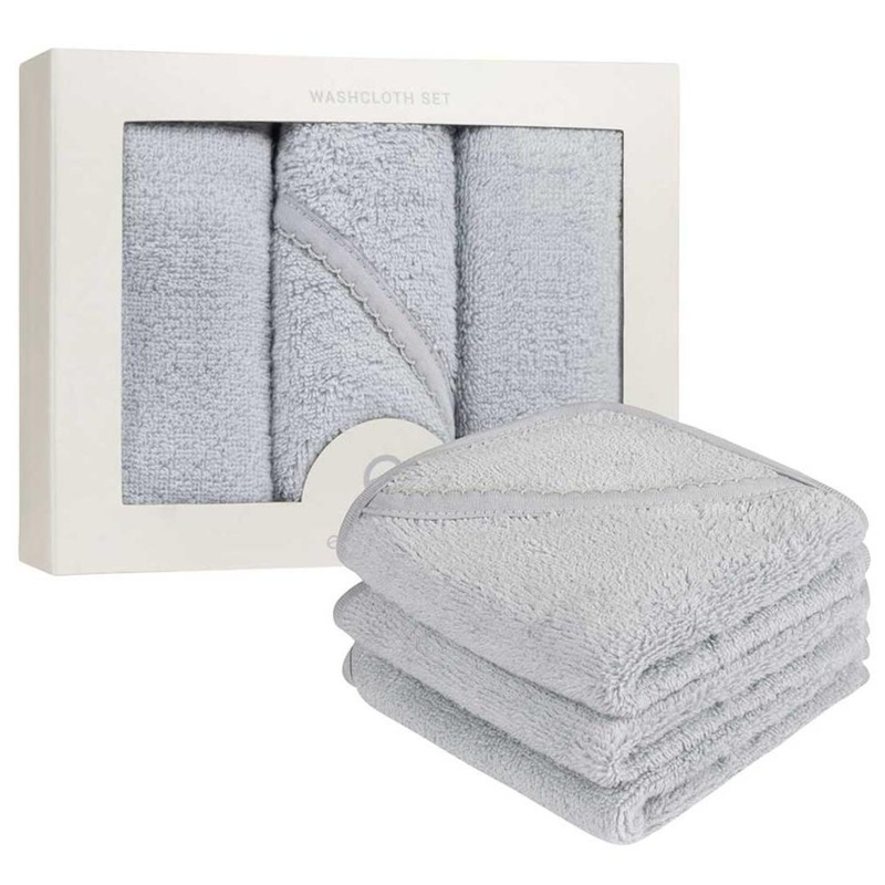 3 Pack Washcloth Set – Misty Blue
