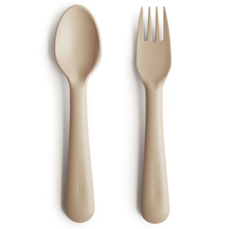Dinnerware Fork and Spoon Set – Vanilla