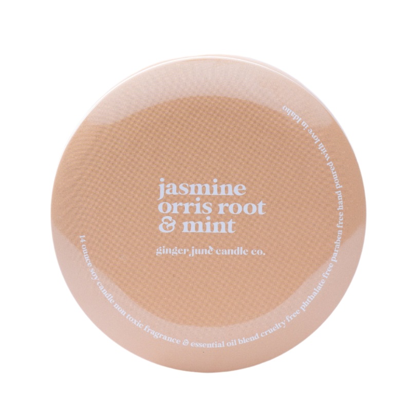 Mustard Tin: Jasmine + Orris Root + Mint 14 oz Candle