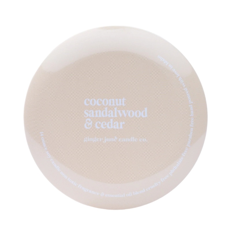 Nude Tin: Coconut Sandalwood + Cedar – 14 oz Candle