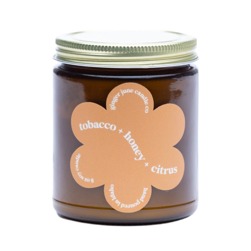 Tobacco + Citrus + Honey  9 oz Soy Candle