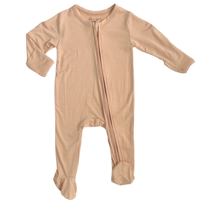 Zippered Footie – Apricot