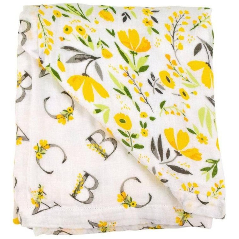 Royal Garden + Floral Alphabet Oh So Soft Snuggle Blanket
