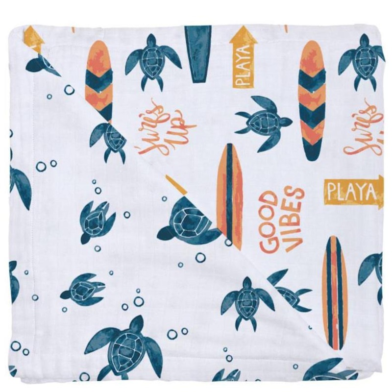 Surf + Sea Turtles Oh So Soft Snuggle Blanket