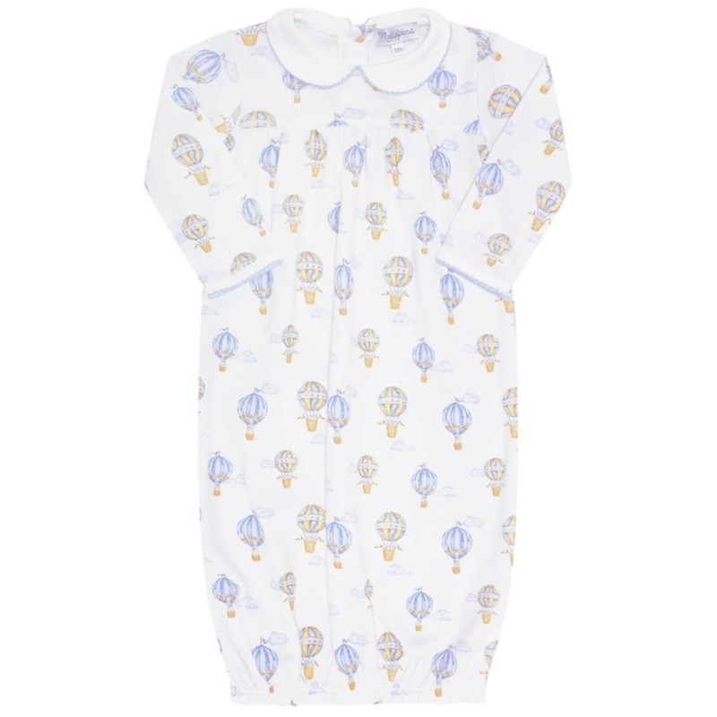 Blue Balloons Print Gown